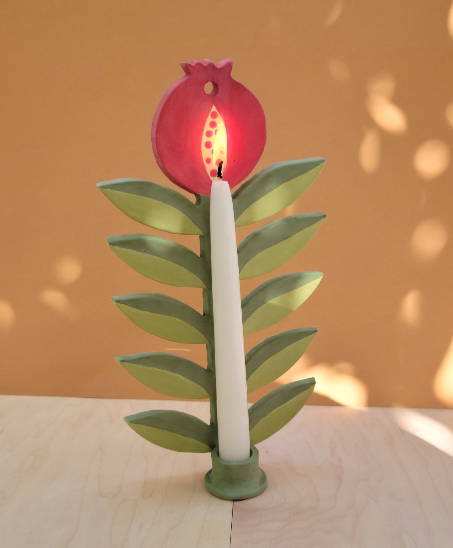 Pomegrante Candle Holder